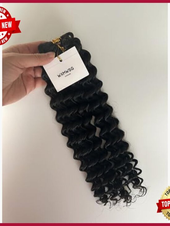 Knotless Pre-Separated Water Wave Human Hair Crochet Extensions 14 Inch